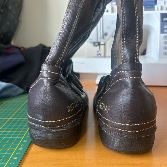 Vintage Replay Footwear leather moto / riding boots - Picture 6 of 15
